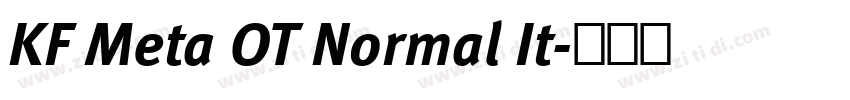 KF Meta OT Normal It字体转换